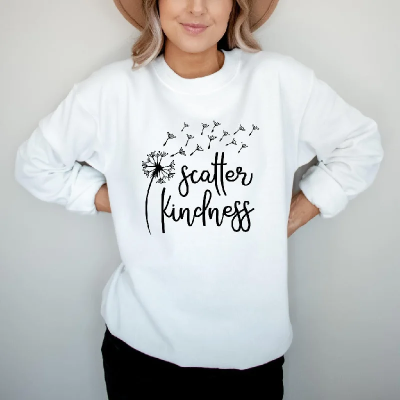 Scatter Kindness Sweatshirt, Be Kind Crewneck, Dandelion Graphic Tee, Kindness Gift for Her