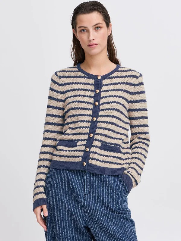 B Young ByMikala Short Cardigan Humus Mix