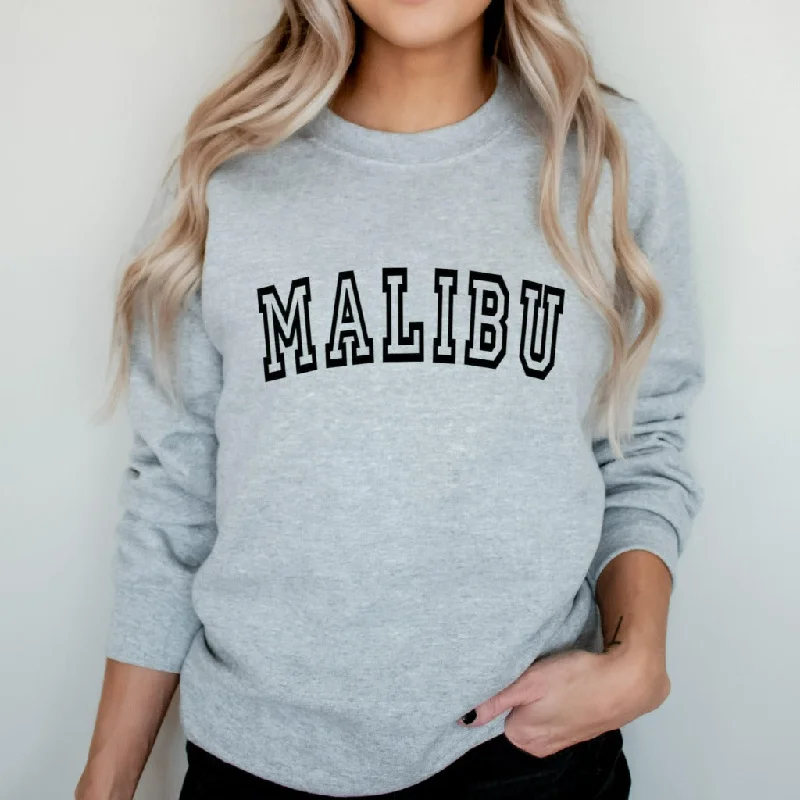 Malibu California Crewneck Sweatshirt, Preppy Malibu Beach Sweatshirt Gift