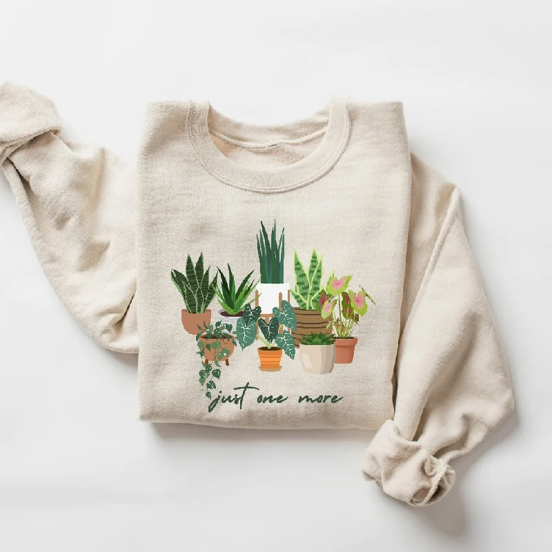 Just One More Plant Sweatshirt, Funny Plant Crewneck, Plant Mom Sweater, Monstera Plant, House Plant Gift