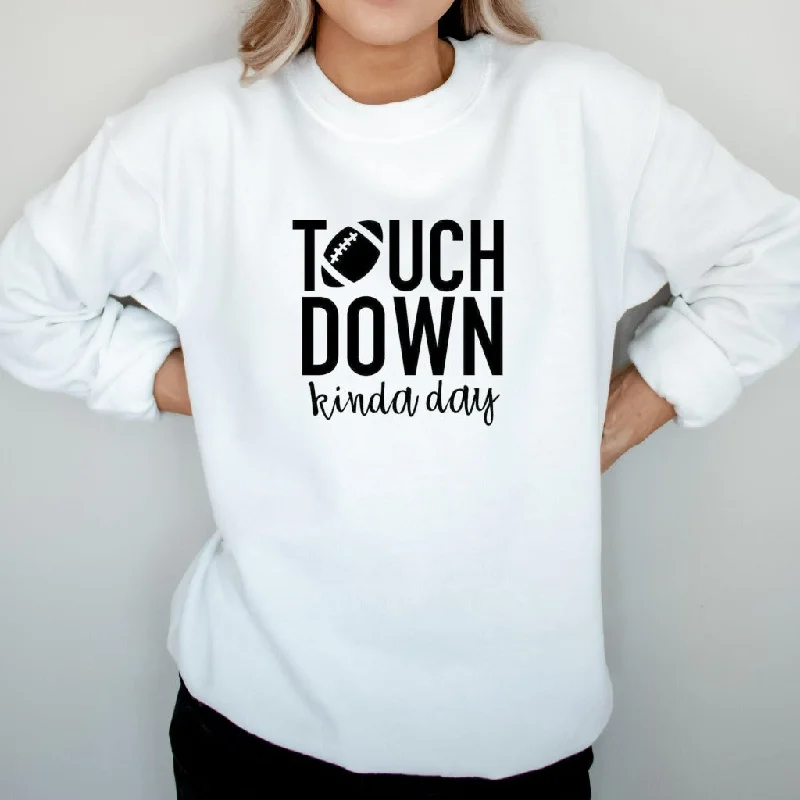 Touchdown Kinda Day Football Sweatshirt, Football Mom Crewneck, Gift for Football Mom, Fan Shirts