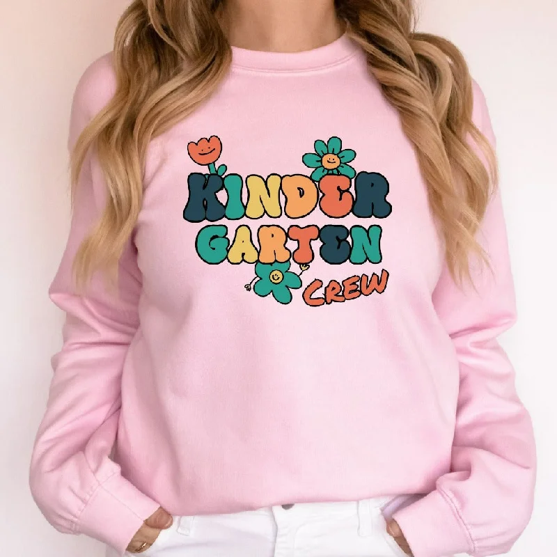 Kindergarten Teacher Sweatshirt, Kindergarten Crew Crewneck, Cute Back To School Shirts, Elementary School Team