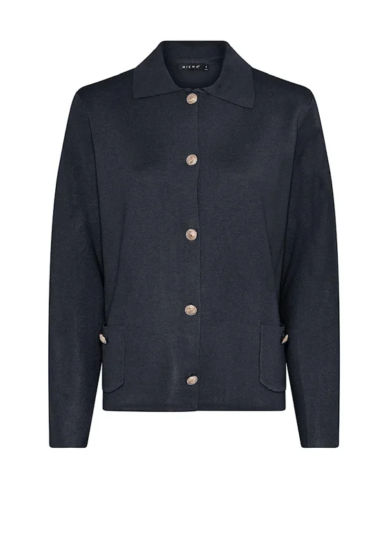 Micha Buttoned Cardigan, Navy