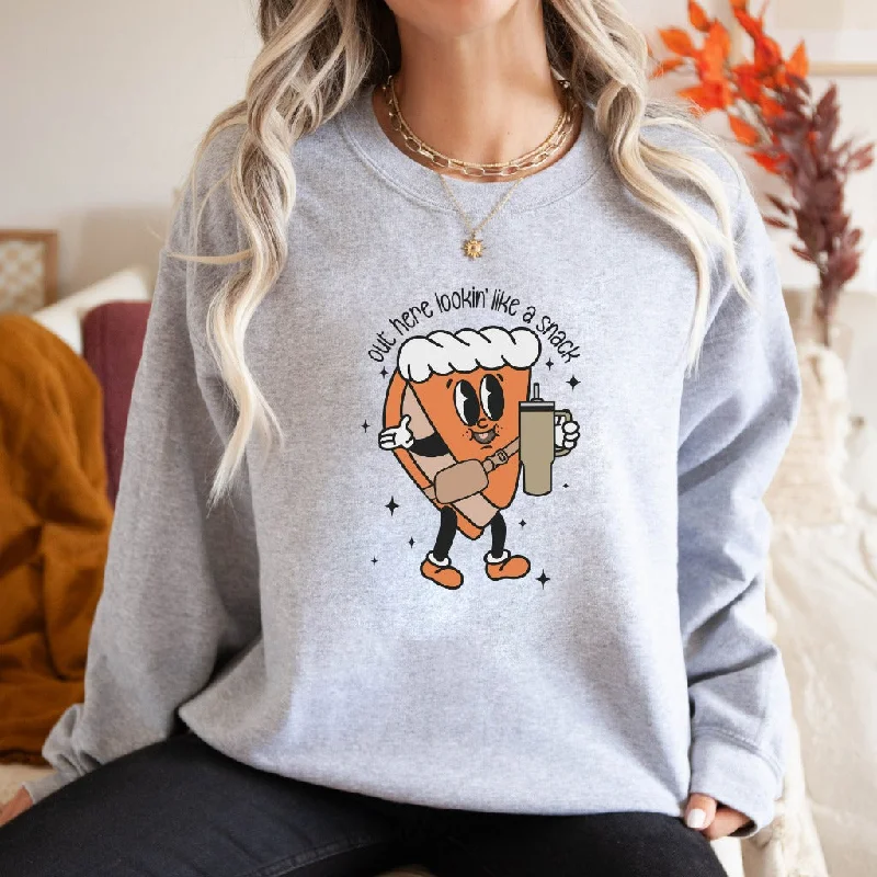 Out Here Lookin Like A Snack Sweatshirt, Boujee Tumbler and Pumpkin Pie Crewneck Sweater, Funny Holiday Outfit