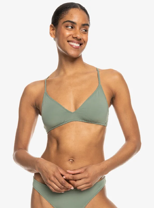 Beach Classics Athletic Triangle Bikini Top - Agave Green