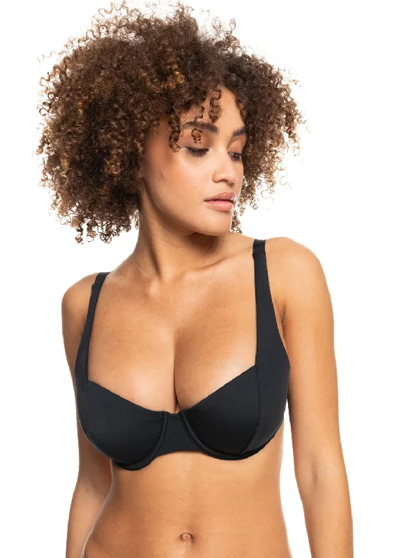 Beach Classics Underwired D-Cup Bikini Top - Anthracite