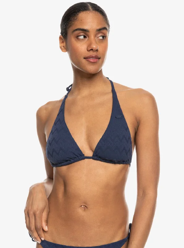 Current Coolness Elongated Triangle Bikini Top - Naval Academy