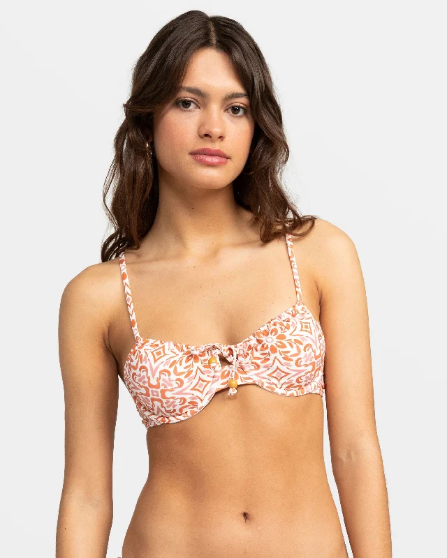 Fresco Tile Underwire Bikini Top - Cloud Dancer Fresco Tile