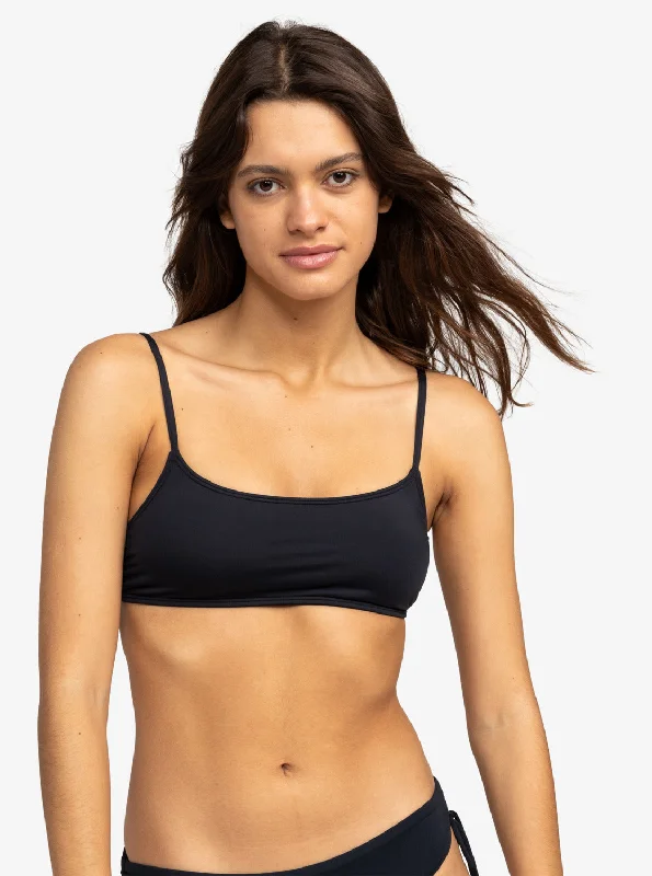 Solid Beach Classics Bralette Bikini Top - Anthracite