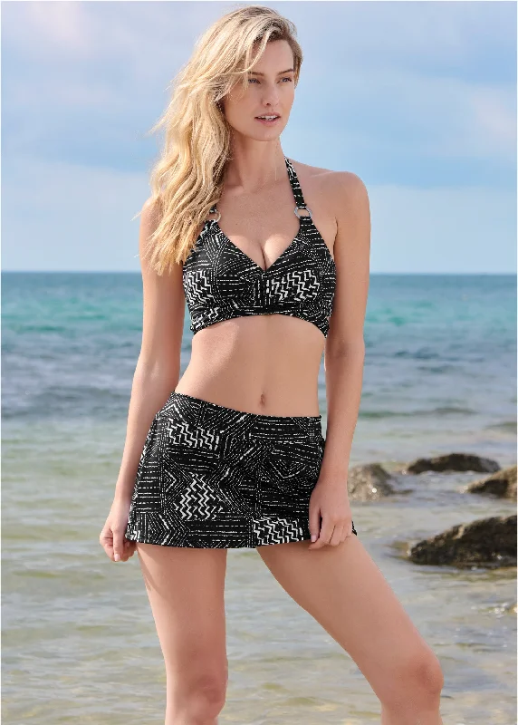 Laguna Wrap Bikini Top - Monochrome Moves