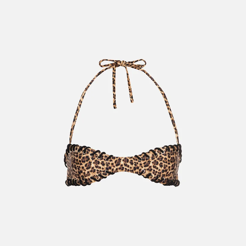 Miaou Luz Bikini Top - Leopard