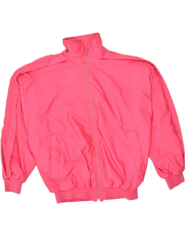 BELFE Womens Loose Fit Bomber Jacket UK 12 Medium Pink Polyester