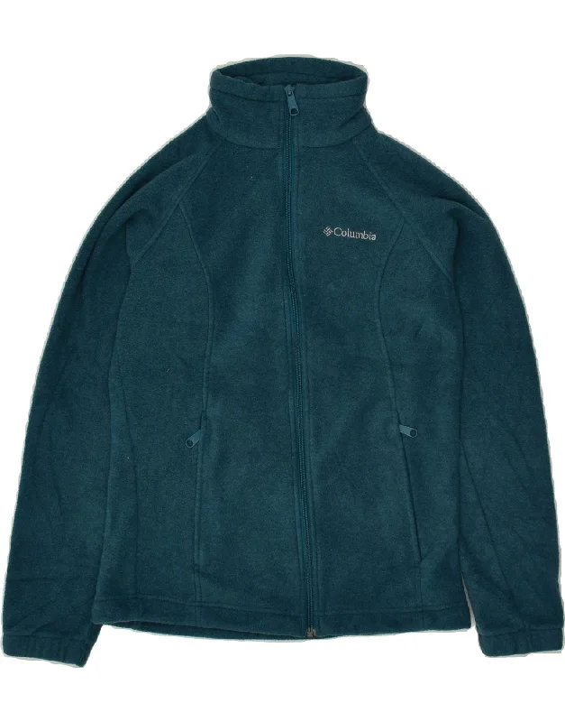 COLUMBIA Womens Fleece Jacket UK 10 Small Turquoise Polyester