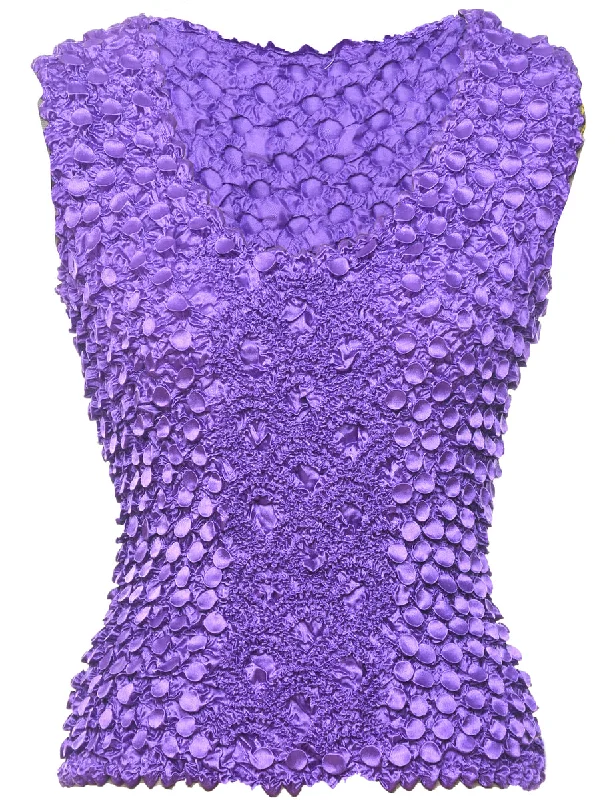 Y2K Crinkle Purple Top - L