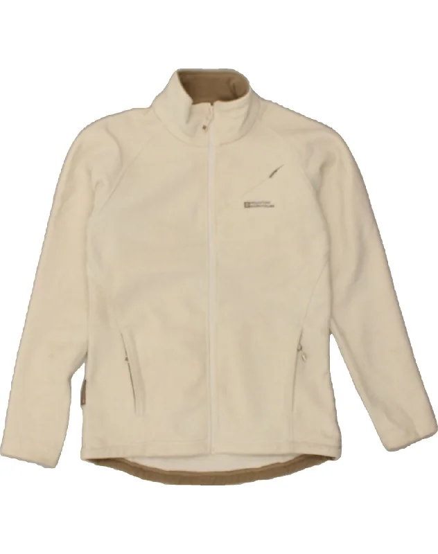 MOUNTAIN WAREHOUSE Womens Fleece Jacket UK 10 Small  Off White Polyester