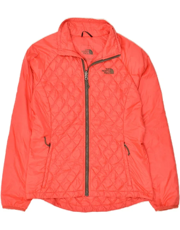 THE NORTH FACE Womens Quilted Jacket UK 12 Medium Red Nylon