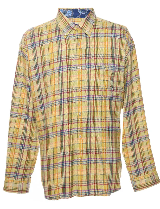 Yellow Checked Shirt - XL