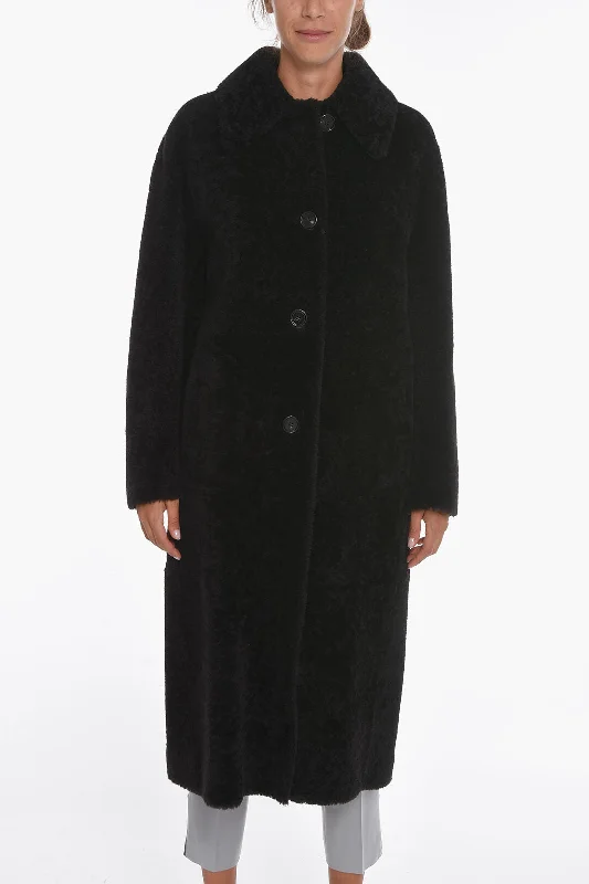 Bottega Veneta Single-breasted Shearling Coat