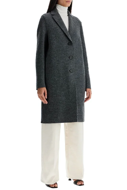 Harris Wharf London Single-Breasted Wool Coat In Boiled