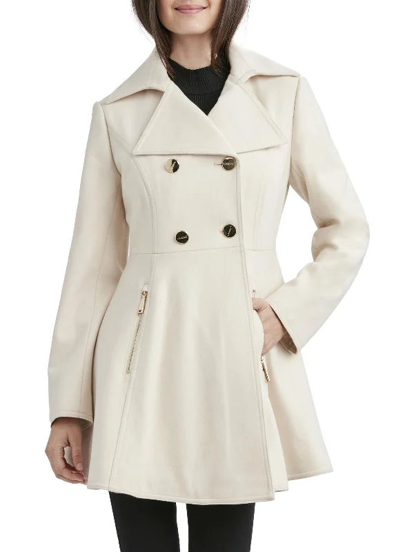 Womens Wool Blend Lightweight Pea Coat