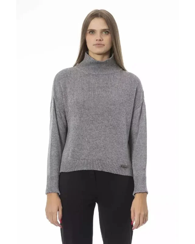 Baldinini Trend Women's Gray Viscose Sweater - S