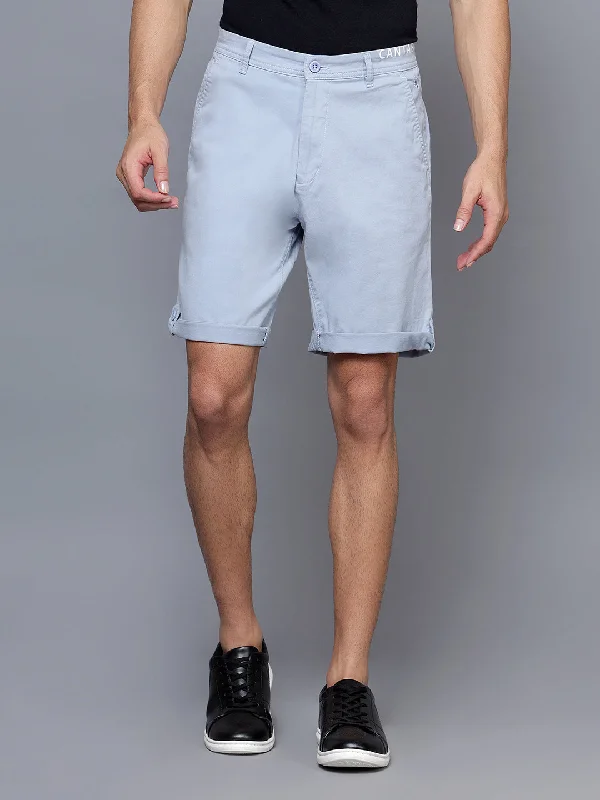 Men Aqua Blue Shorts