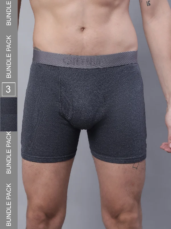 Men Pack of 3 Grey Brief