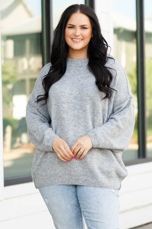 Too Comfy Sweater, Heather Grey