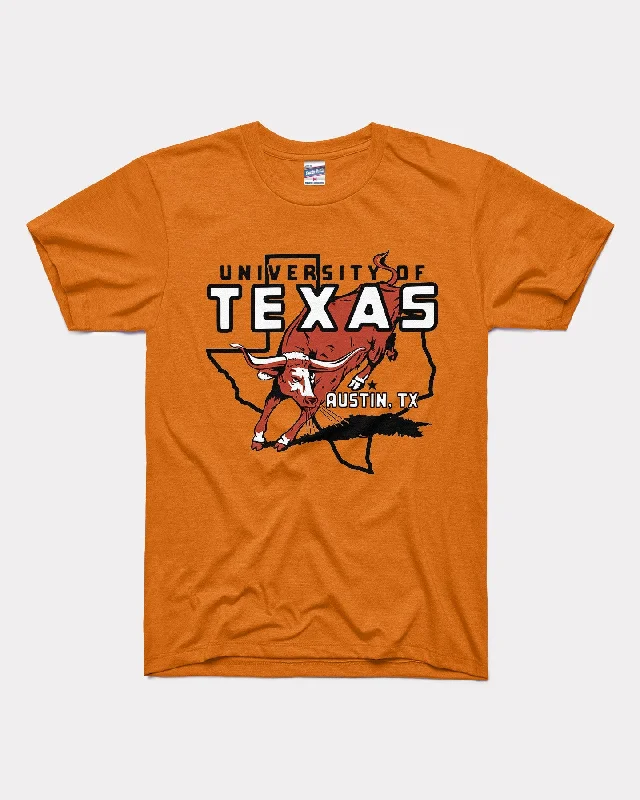 Texas Outline UT Longhorns Burnt Orange T-Shirt